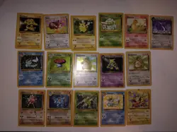 82 Pokemon CARD LOT vintage WOTC Rocket Jungle Vaporeon Jolteon MP/HP condition - Image 1