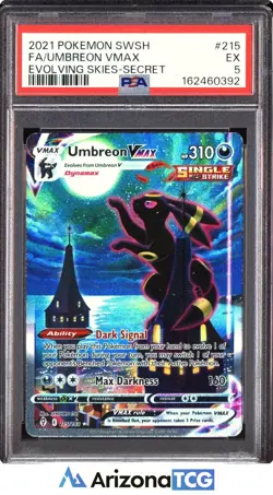 Pokemon 2021 Umbreon VMAX 215/203 Full Art Secret Rare Evolving Skies PSA 5 - Image 1