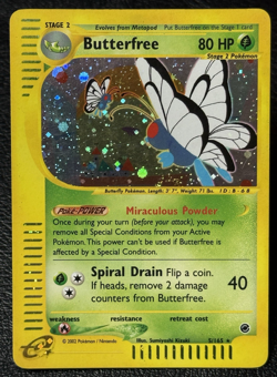 Butterfree 5/165 - Holo Rare - Vintage Pokemon TCG: Expedition Base Set - LP/MP - Image 1