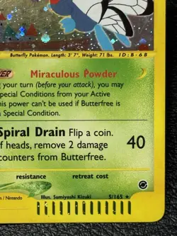 Butterfree 5/165 - Holo Rare - Vintage Pokemon TCG: Expedition Base Set - LP/MP - Image 4