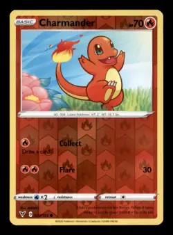 CHARMANDER 023/185 REVERSE HOLO COMMON VIVID VOLTAGE NM/M - Image 1