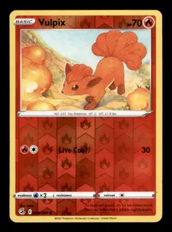 VULPIX 028/264 REVERSE HOLO COMMON FUSION STRIKE NM/M - Image 1