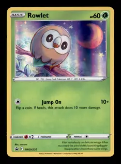 ROWLET SWSH220 HOLO PROMO SWORD & SHIELD PROMO NM/M - Image 1