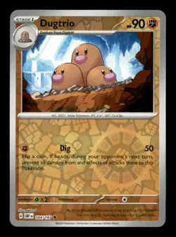 DUGTRIO 104/197 - REVERSE HOLO UC - OBSIDIAN FLAMES - NM/M - Image 1