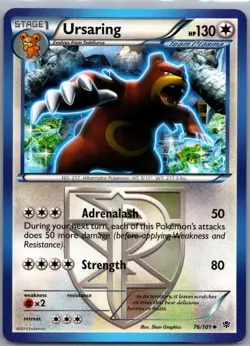 Ursaring 76/101 Uncommon Plasma Blast Pokemon Lightly Played - Image 1