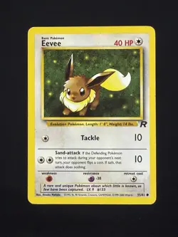 Pokemon TCG Team Rocket #55/82 Eevee LP - Image 1