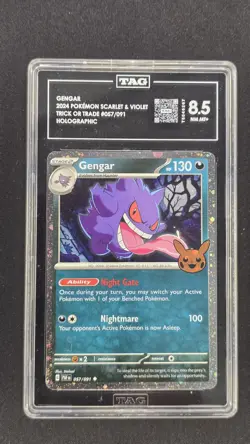 Gengar 2024 Pokemon Trick or Trade Holo #057/091 | TAG 8.5 Mint Scarlet & Violet - Image 1