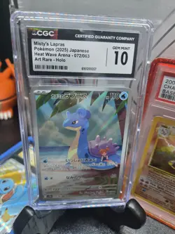 Misty's Lapras 072/063 CGC 10 Sv9a Heat Wave Arena Art Rare Holo 2025 JP - Image 1