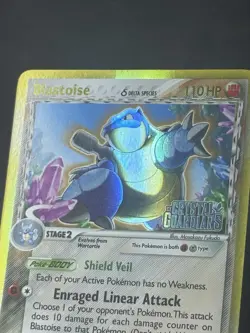 Blastoise EX Crystal Guardians 2/100 Reverse Holo Stamped Pokemon TCG - CLEAN - Image 3