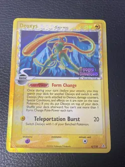 Pokemon EX Holon Phantom Deoxys 6/110 Stamped Reverse Holo DMG - Image 1