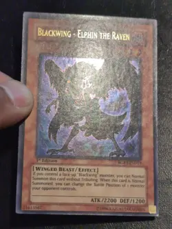 Yu-Gi-Oh! ULTRA RARE CARD BLACKWING - ELPHIN THE RAVEN RGBT-EN013 1ST NM/VLP - Image 2