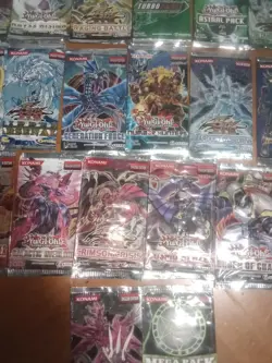 Collection of open Yu-Gi-Oh booster packs. - Image 5