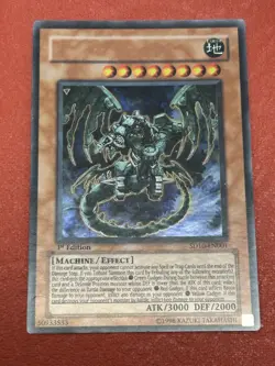 Yu-Gi-Oh ANCIENT GEAR GADJILTRON DRAGON 1st Edition No Name error! SD10-EN001 MP - Image 1
