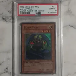 Konami 2002 Yu-Gi-Oh! Maha Vailo MRL-012 Magic Ruler 1st Ed Holo PSA 10 - Image 1
