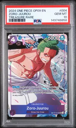 PSA 10 2024 ONE PIECE OP09 EMPERORS IN THE NEW WORLD 004 ZORO-JUUROU TR - Image 1