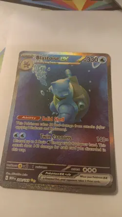 Pokemon TCG Scarlet & Violet 151 Blastoise EX Holo Card 200/165 - Image 2