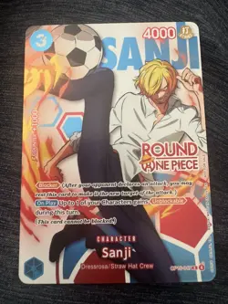 Sanji Round 1 Promo One Piece Card (OP15-047 English) - Image 1
