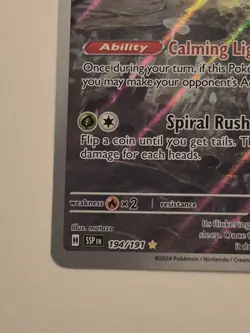 Shiinotic 194/191 SV Surging Sparks Full Art Ultra Rare Holo Pokemon Card NM - Image 2