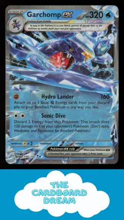 Garchomp ex SV04: Paradox Rift #038/182 Double Rare Pokemon Card - Image 1