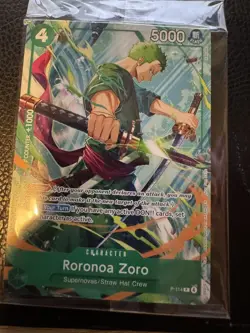 One Piece TCG Roronoa Zoro P-114 Convention Exclusive Promo Card Sealed English - Image 1