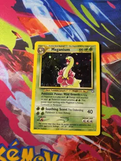 Pokemon TCG Meganium Neo Genesis Holo Unlimited Rare Card 11/111 - Image 1