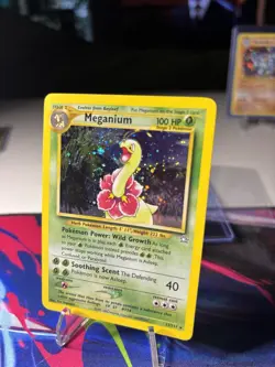 Pokemon TCG Meganium Neo Genesis Holo Unlimited Rare Card 11/111 - Image 3