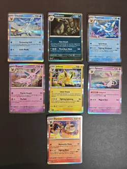 Pokemon TCG 7 Eeveelution Holo Cards - Image 1