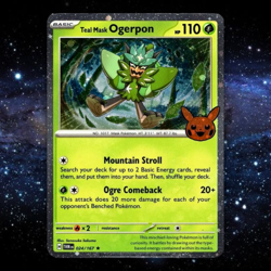 Teal Mask Ogerpon 024/167 Cosmos Holo Rare (Trick or Trade) NM Holo Pokemon Card - Image 1