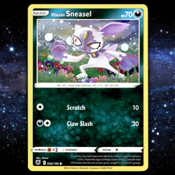 Hisuian Sneasel 092/189 Cosmos Holo Pokemon Card (Astral Radiance Promo) NM - Image 1