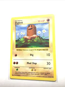 DIGLETT - 47/102 - Base Set SHADOWLESS - Pokemon Card - LP - Image 1