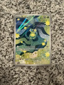 Ascended Heroes Budew 221/217 Illustration Rare Full Art Pokemon Card - Image 2