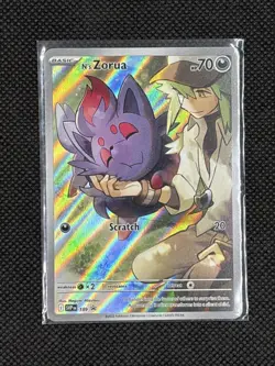 Pokemon TCG N's Zorua SVP 189 Black Star Promo Card - NM - Image 1