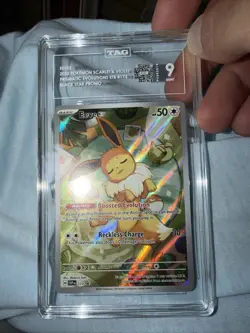 Eevee 173 Sv: Scarlet & Violet Promo Cards Holo Black Star TAG 9 Mint - Image 2