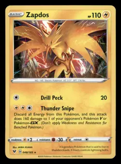 Zapdos Holofoil Miscellaneous Cards & Products 048/185 NM - Image 1