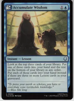 MTG Accumulate Wisdom Foil NM Avatar: The Last Airbender Magic 44 - Image 1