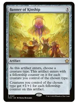 1x MTG Banner of Kinship - Foundations Rare! NM Mint - Image 1