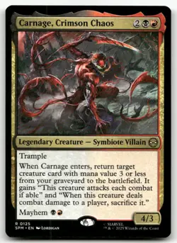Carnage, Crimson Chaos #125 (NM) Spider-Man SPM Magic MTG - Image 1