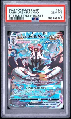 Rapid Strike Urshifu Vmax 170/163 Secret Battle Styles Pokemon PSA 10 - Image 1