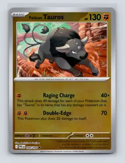 Paldean Tauros 048/094 Uncommon Phantasmal Flames Reverse Holo Pokemon Card NM - Image 1
