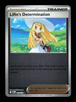 Lillie's Determination 119/132 Reverse Holo Mega Evolution Uncommon Pokemon LP - Image 1