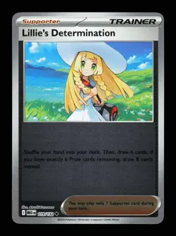 Lillie's Determination 119/132 Reverse Holo Mega Evolution Uncommon Pokemon LP - Image 1