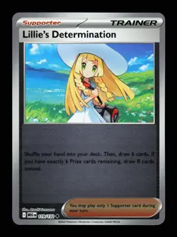 Lillie's Determination 119/132 Reverse Holo Mega Evolution Uncommon Pokemon NM - Image 1