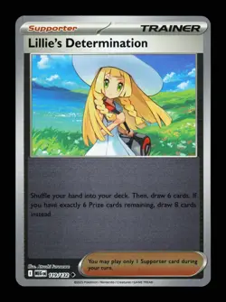 Lillie's Determination 119/132 Reverse Holo Mega Evolution Uncommon Pokemon LP - Image 1