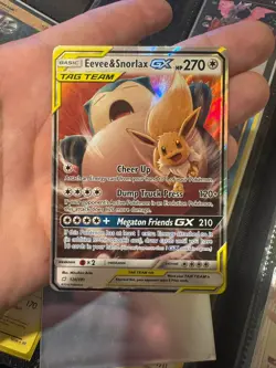 Eevee & Snorlax GX Tag Team 120/181 SM Holo LP - Image 1