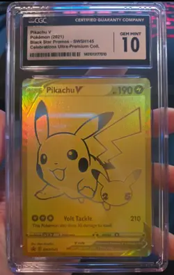 Pikachu V SWSH145 Pokemon Black Star Promo Celebrations English 2021 - Image 1