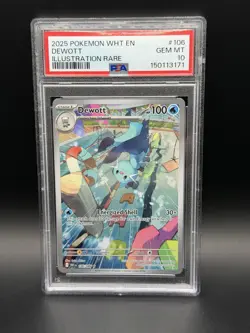 Dewott 106/086 PSA 10 Sv: White Flare Illustration Rare Pop 44! Pokemon - Image 1