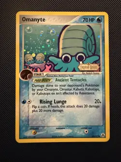 Omanyte 60/92 Legend Maker STAMPED Reverse Holo Pokemon Card - Image 1