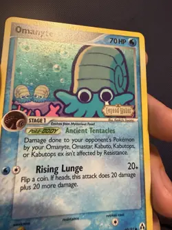 Omanyte 60/92 Legend Maker STAMPED Reverse Holo Pokemon Card - Image 3