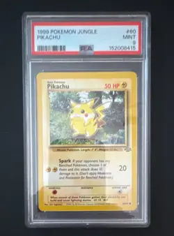 1999 Pokemon Jungle Pikachu 60/64 Unlimited PSA 9 MINT English - Image 1