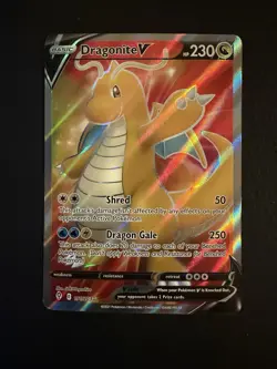 Pokemon TCG Dragonite V Full Art SWSH07 Evolving Skies NM/MINT - Image 1